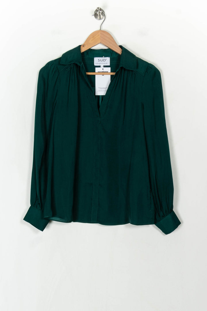 Blouse Verte - Taille S/36 de la marque Sud express | PARAD123900 - Vendu par Paradigme - Image 2