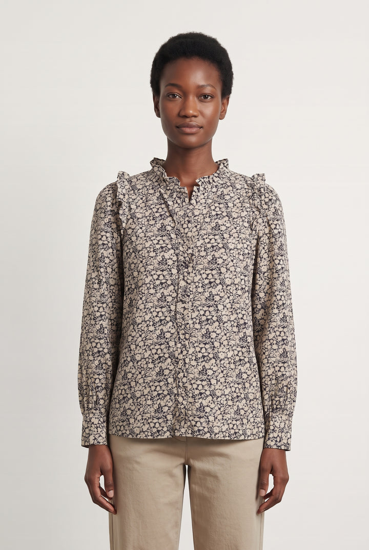 Chemise Noire et Beige - Taille S/36 de la marque Soeur | PARAD123901 - Vendu par Paradigme - Image 1