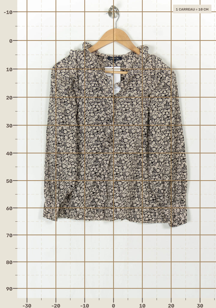 Chemise Noire et Beige - Taille S/36 de la marque Soeur | PARAD123901 - Vendu par Paradigme - Image 4