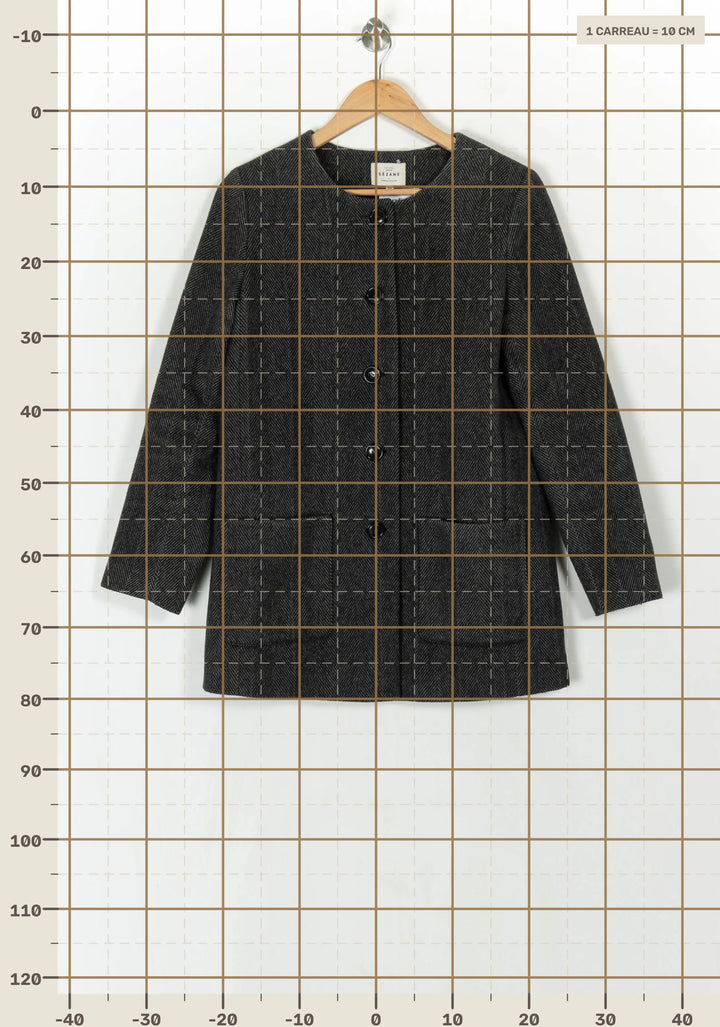 Manteau Gris - Taille M/38 de la marque Sézane | PARAD123902 - Vendu par Paradigme - Image 4
