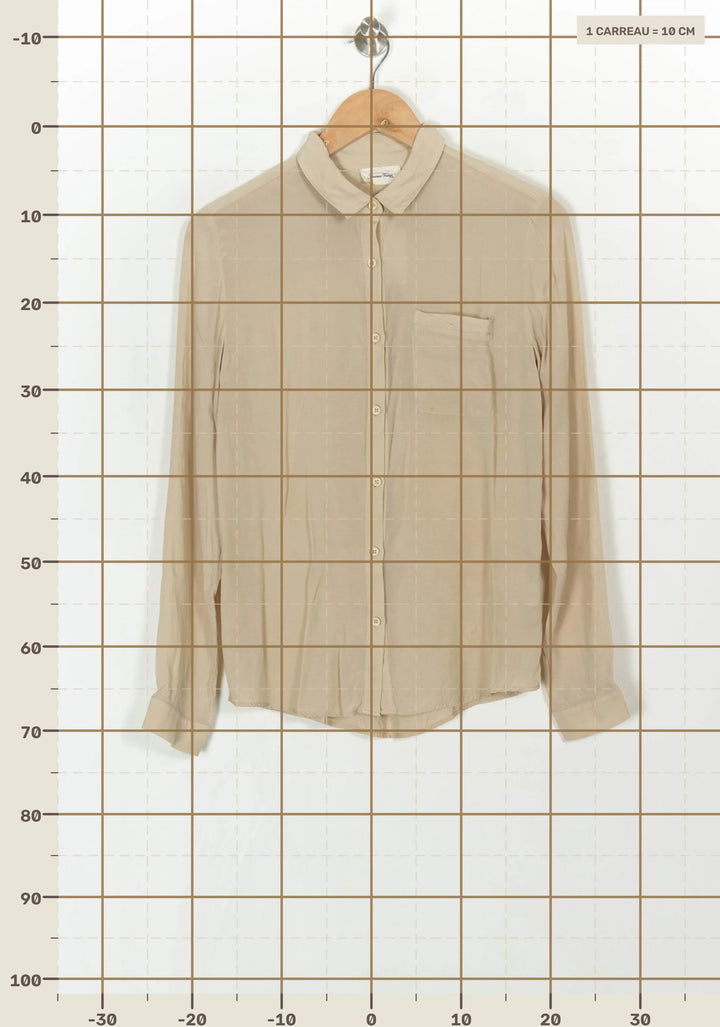 Chemise Beige - Taille S/36 de la marque American Vintage | PARAD123903 - Vendu par Paradigme - Image 4