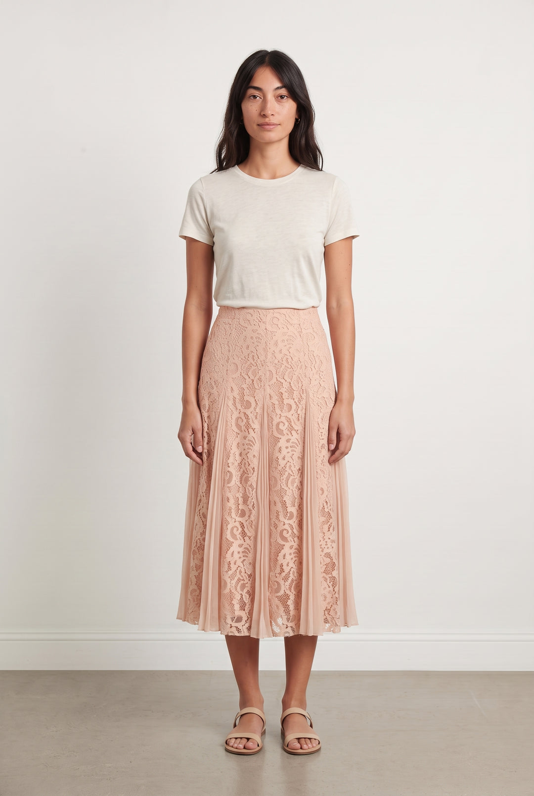 Jupe Midi Rose - Taille S/36 de la marque Sandro | PARAD123910 - Vendu par Paradigme - Image 1
