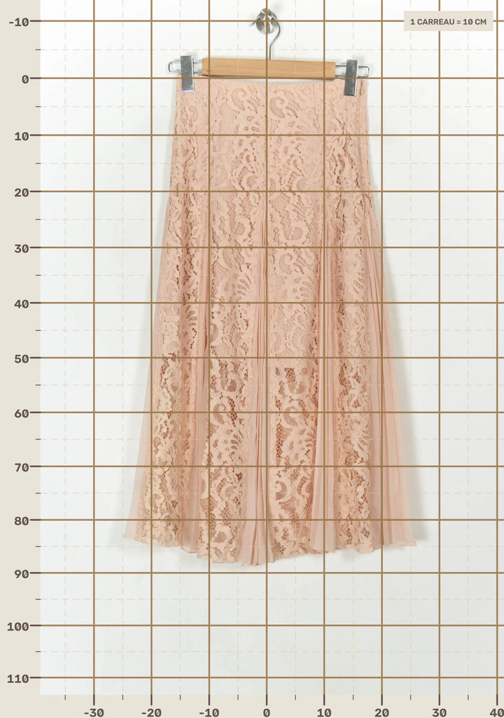 Jupe Midi Rose - Taille S/36 de la marque Sandro | PARAD123910 - Vendu par Paradigme - Image 4