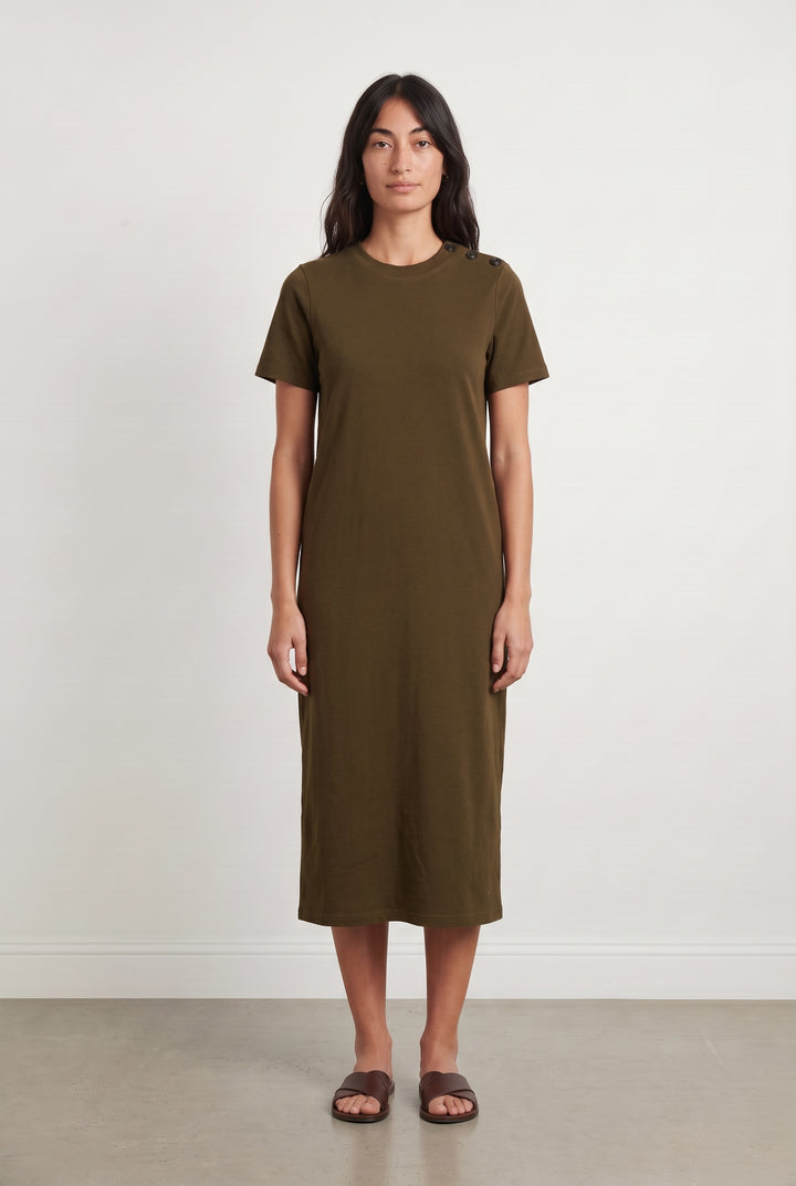 Robe T-shirt Vert Olive - Taille S/36 de la marque Sézane | PARAD123912 - Vendu par Paradigme - Image 1