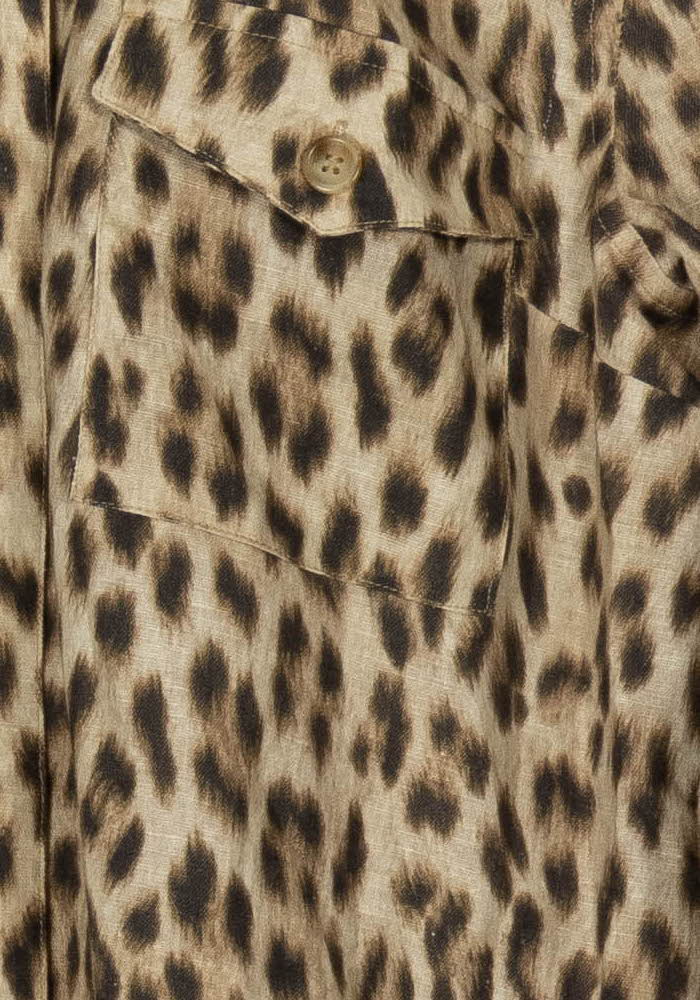 Robe Chemise Beige et Marron - Taille L/40 de la marque Maison 123 | PARAD123914 - Vendu par Paradigme - Image 3
