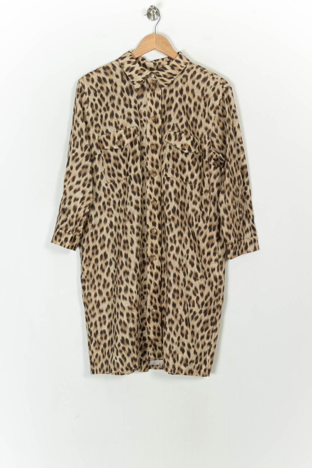 Robe Chemise Beige et Marron - Taille L/40 de la marque Maison 123 | PARAD123914 - Vendu par Paradigme - Image 2