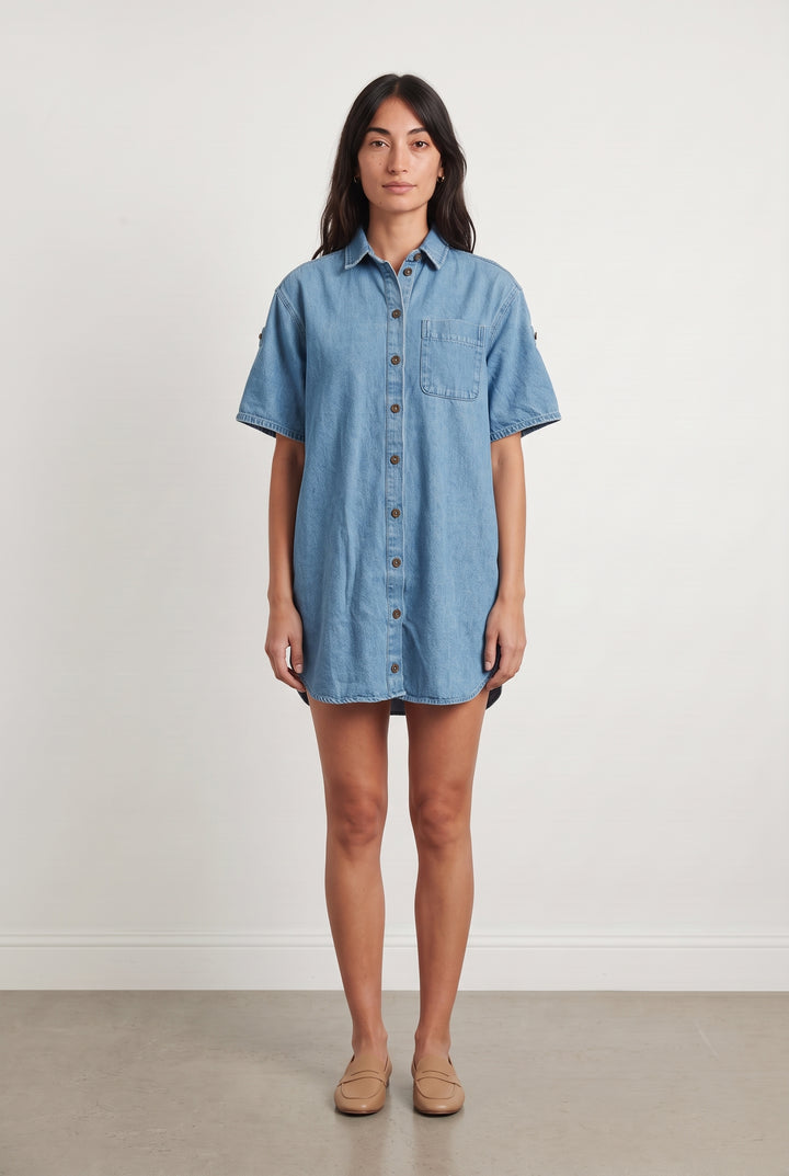 Robe Chemise Bleue - Taille S/36 de la marque Sézane | PARAD123917 - Vendu par Paradigme - Image 1
