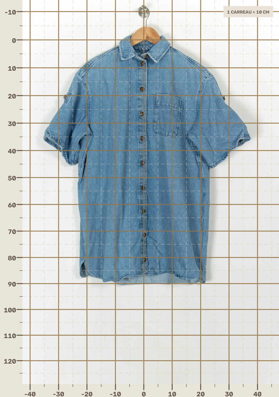 Robe Chemise Bleue - Taille S/36 de la marque Sézane | PARAD123917 - Vendu par Paradigme - Image 4