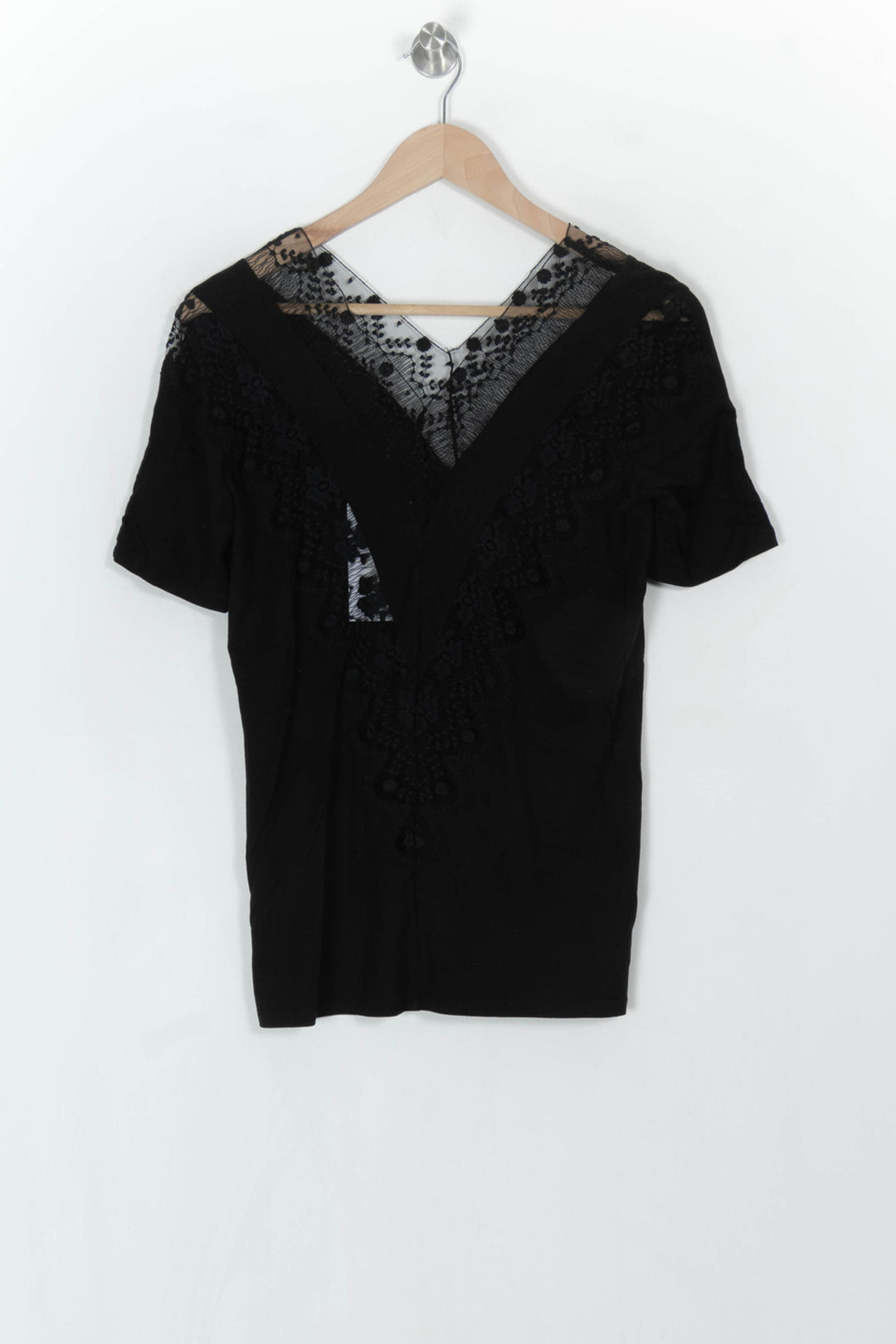 T-shirt Noir - Taille M/38 de la marque Sandro | PARAD123921 - Vendu par Paradigme - Image 5