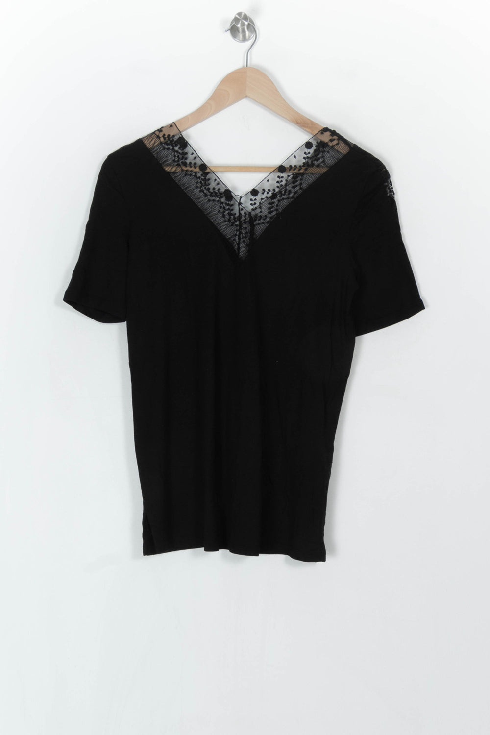T-shirt Noir - Taille M/38 de la marque Sandro | PARAD123921 - Vendu par Paradigme - Image 2