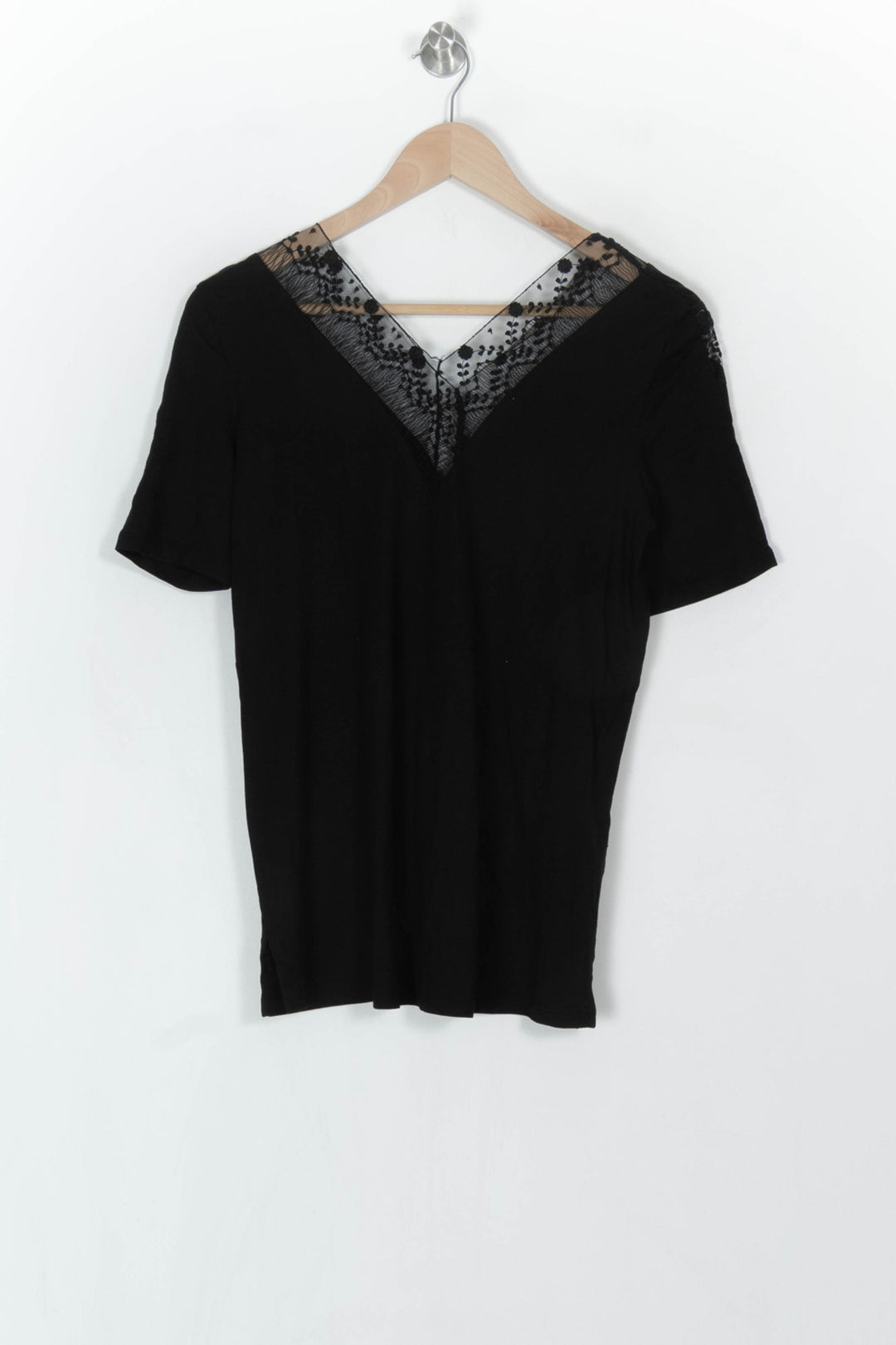 T-shirt Noir - Taille M/38 de la marque Sandro | PARAD123921 - Vendu par Paradigme - Image 2