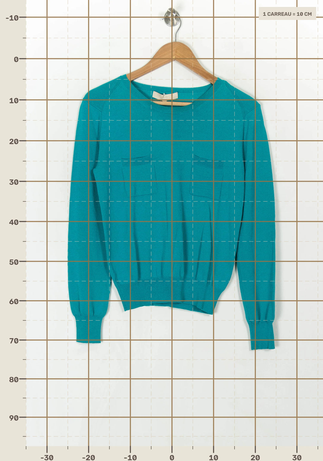 Pull Bleu Turquoise - Taille L/40 de la marque Vanessa Bruno | PARAD123928 - Vendu par Paradigme - Image 4
