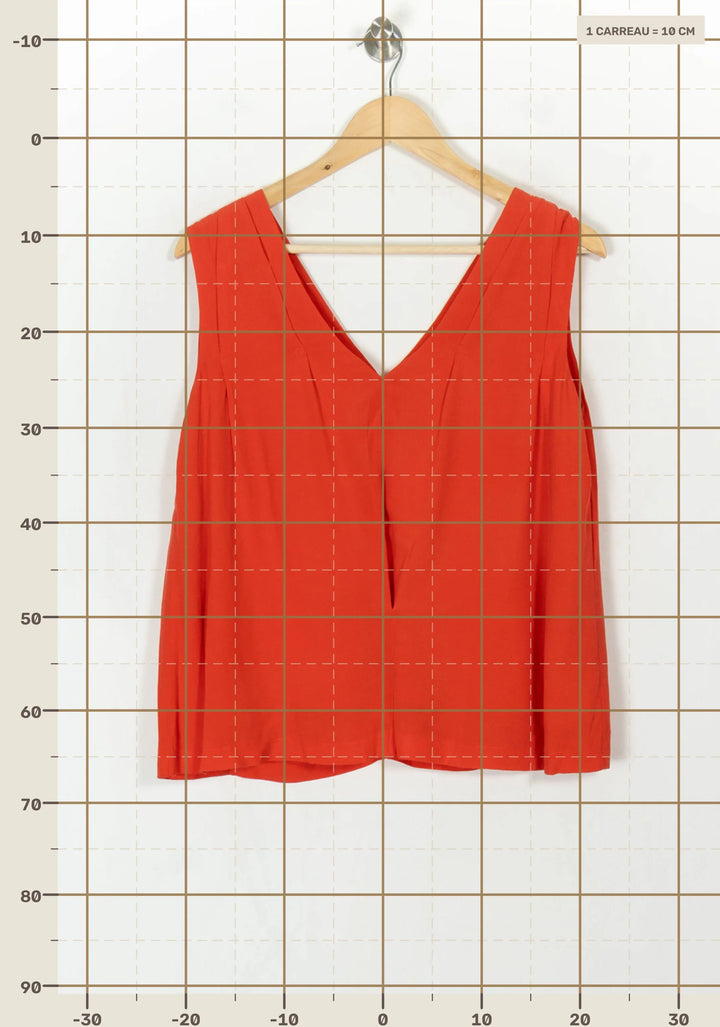Débardeur Rouge - Taille XS/34 de la marque Comptoir des Cotonniers | PARAD123929 - Vendu par Paradigme - Image 4