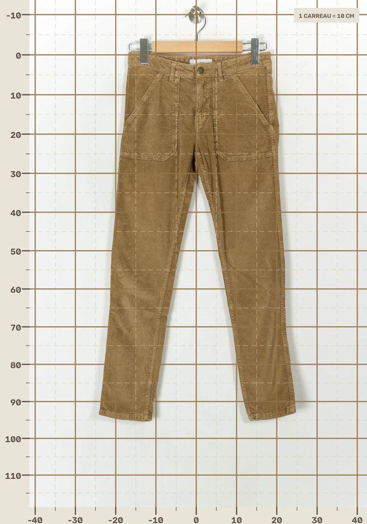 Pantalon En Velours Côtelé Marron - Taille XS/34 de la marque ba&amp;sh | PARAD123932 - Vendu par Paradigme - Image 4