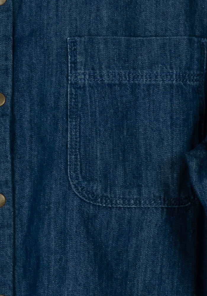 Chemise En Jean Bleue - Taille XXXL/46 de la marque Sézane | PARAD123933 - Vendu par Paradigme - Image 3