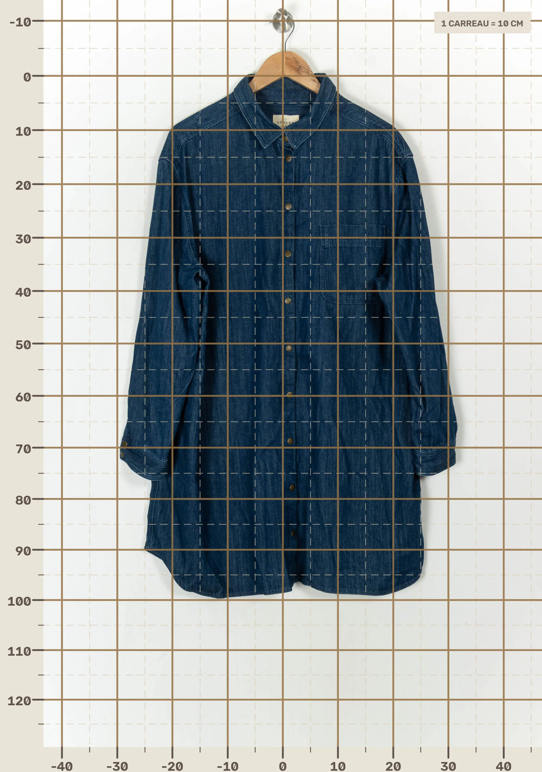 Chemise En Jean Bleue - Taille XXXL/46 de la marque Sézane | PARAD123933 - Vendu par Paradigme - Image 4