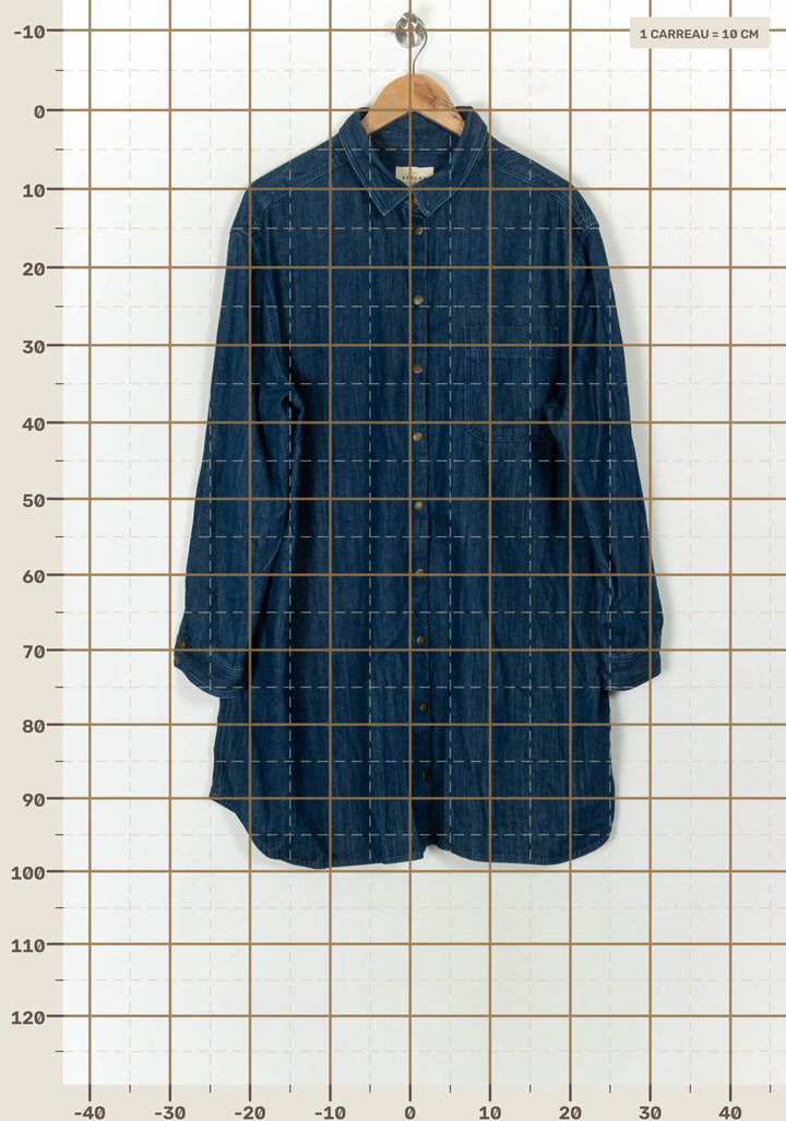 Chemise En Jean Bleue - Taille XXXL/46 de la marque Sézane | PARAD123933 - Vendu par Paradigme - Image 4