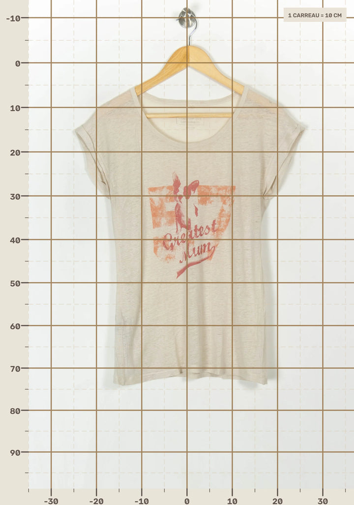 Tee-shirt Beige - Taille XS/34 de la marque Comptoir des Cotonniers | PARAD123934 - Vendu par Paradigme - Image 4
