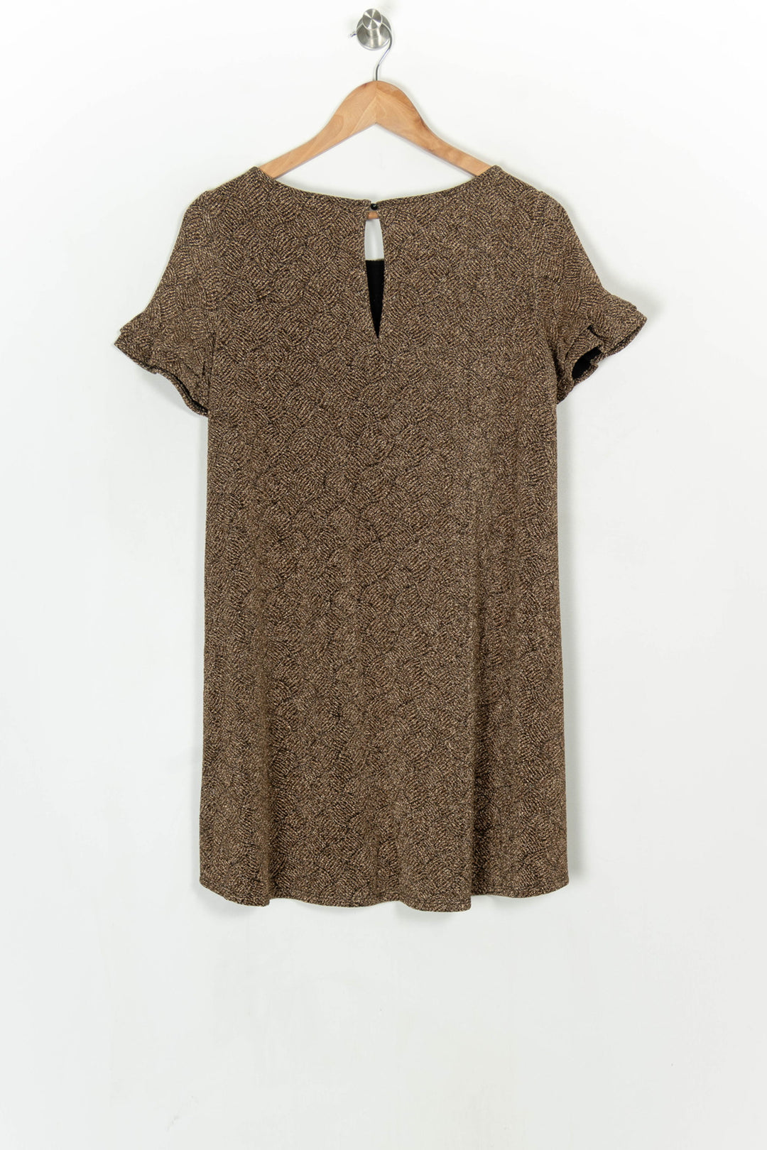 Robe Courte Marron Et Dorée - Taille S/36 de la marque Sézane | PARAD123937 - Vendu par Paradigme - Image 5