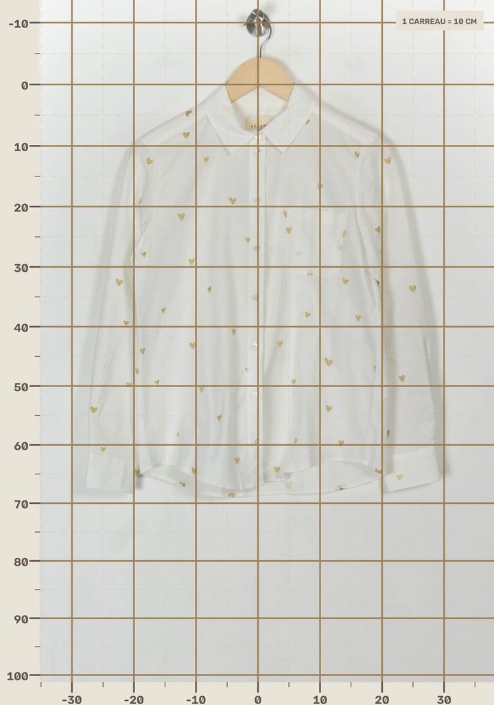 Chemise Blanche et Dorée - Taille S/36 de la marque Sézane | PARAD123939 - Vendu par Paradigme - Image 4