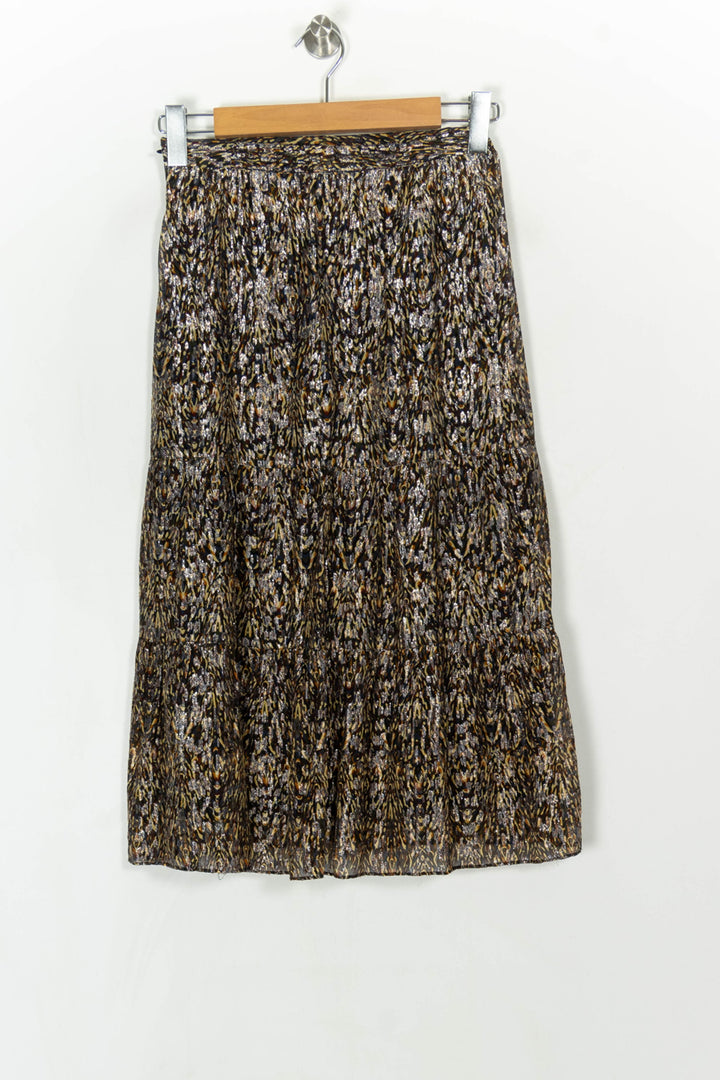 Jupe Longue Noire et Dorée - Taille XS/34 de la marque ba&amp;sh | PARAD123943 - Vendu par Paradigme - Image 5