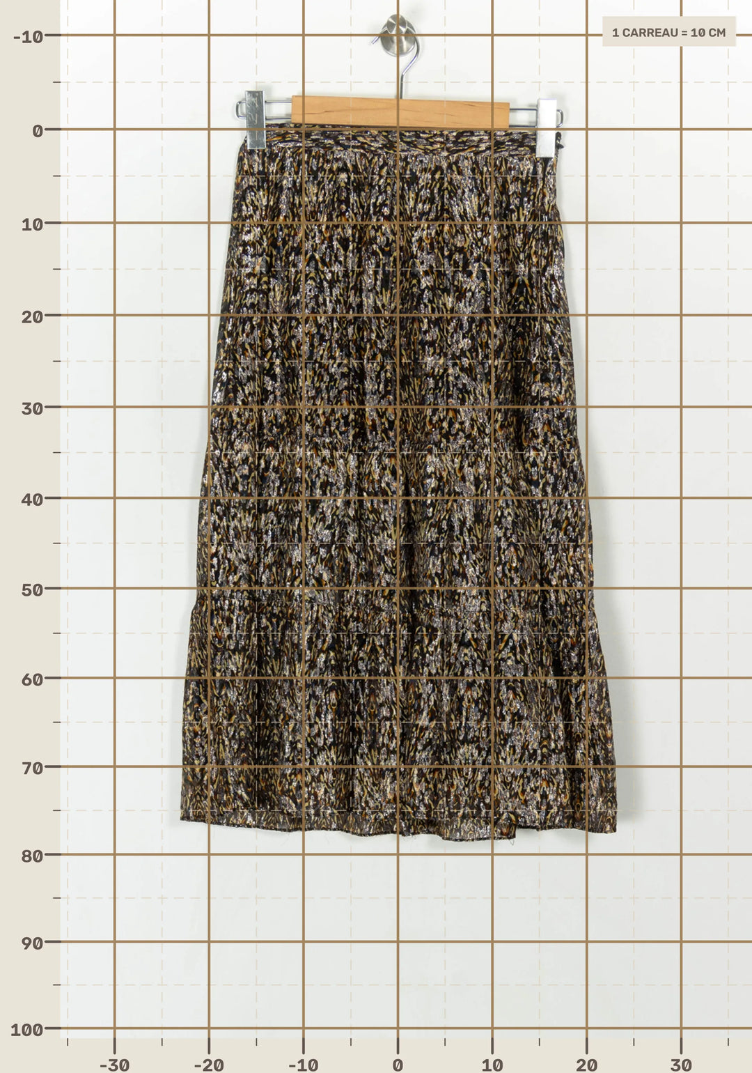 Jupe Longue Noire et Dorée - Taille XS/34 de la marque ba&amp;sh | PARAD123943 - Vendu par Paradigme - Image 4
