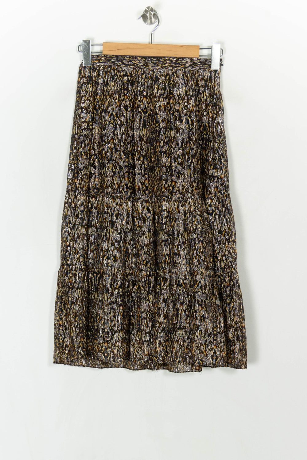 Jupe Longue Noire et Dorée - Taille XS/34 de la marque ba&sh | PARAD123943 - Vendu par Paradigme - Image 2