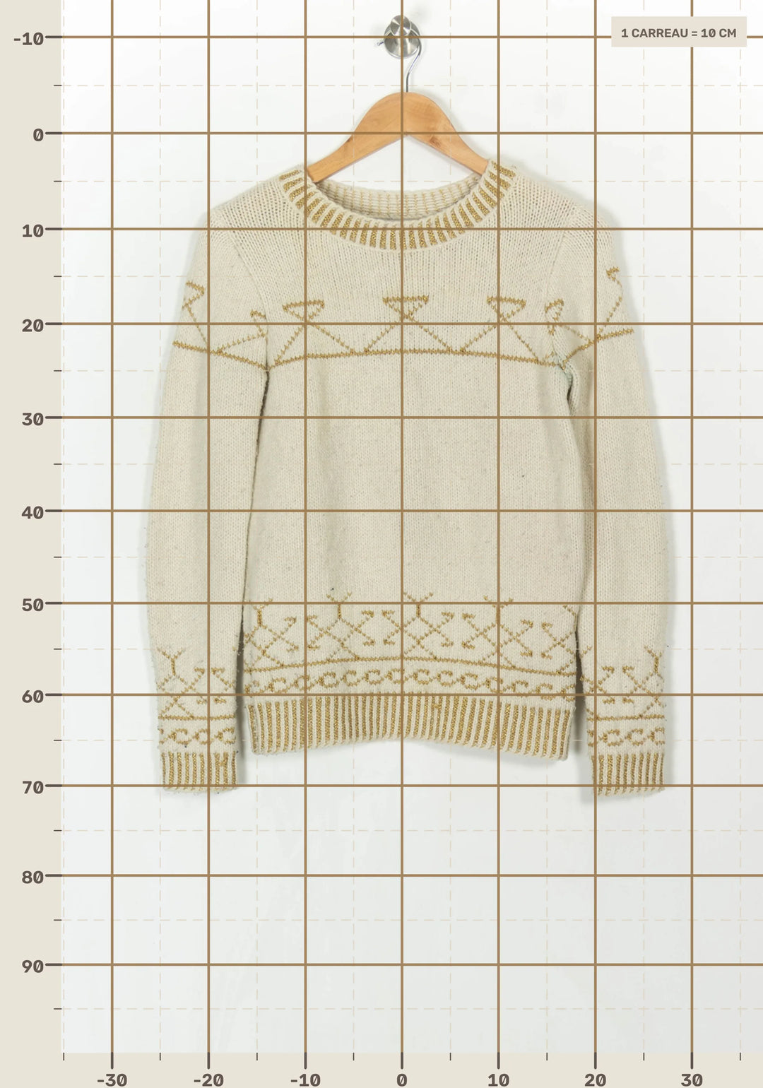 Pull Écru et Doré - Taille S/36 de la marque Claudie Pierlot | PARAD123944 - Vendu par Paradigme - Image 4