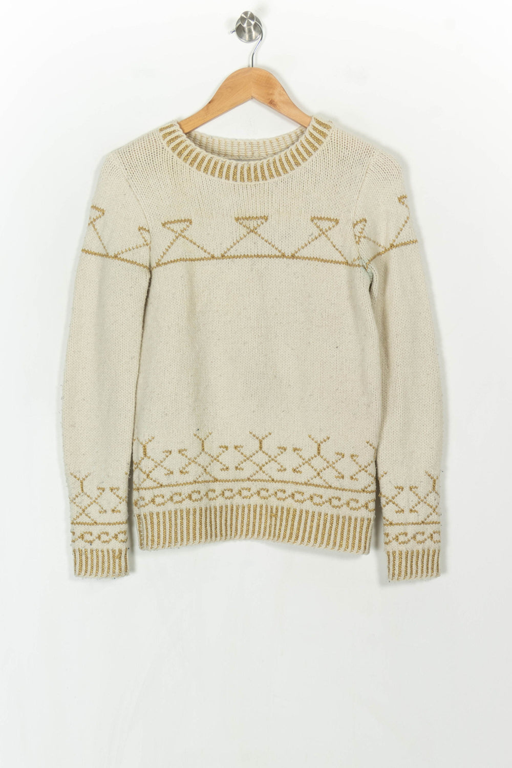 Pull Écru et Doré - Taille S/36 de la marque Claudie Pierlot | PARAD123944 - Vendu par Paradigme - Image 2