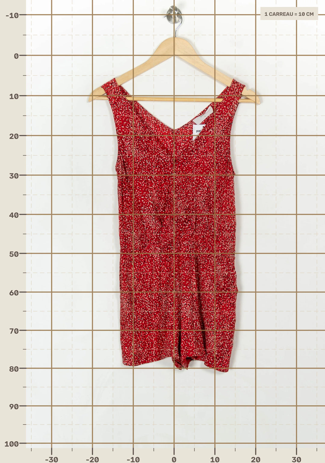 Combishort Rouge - Taille XS/34 de la marque ba&amp;sh | PARAD123948 - Vendu par Paradigme - Image 4