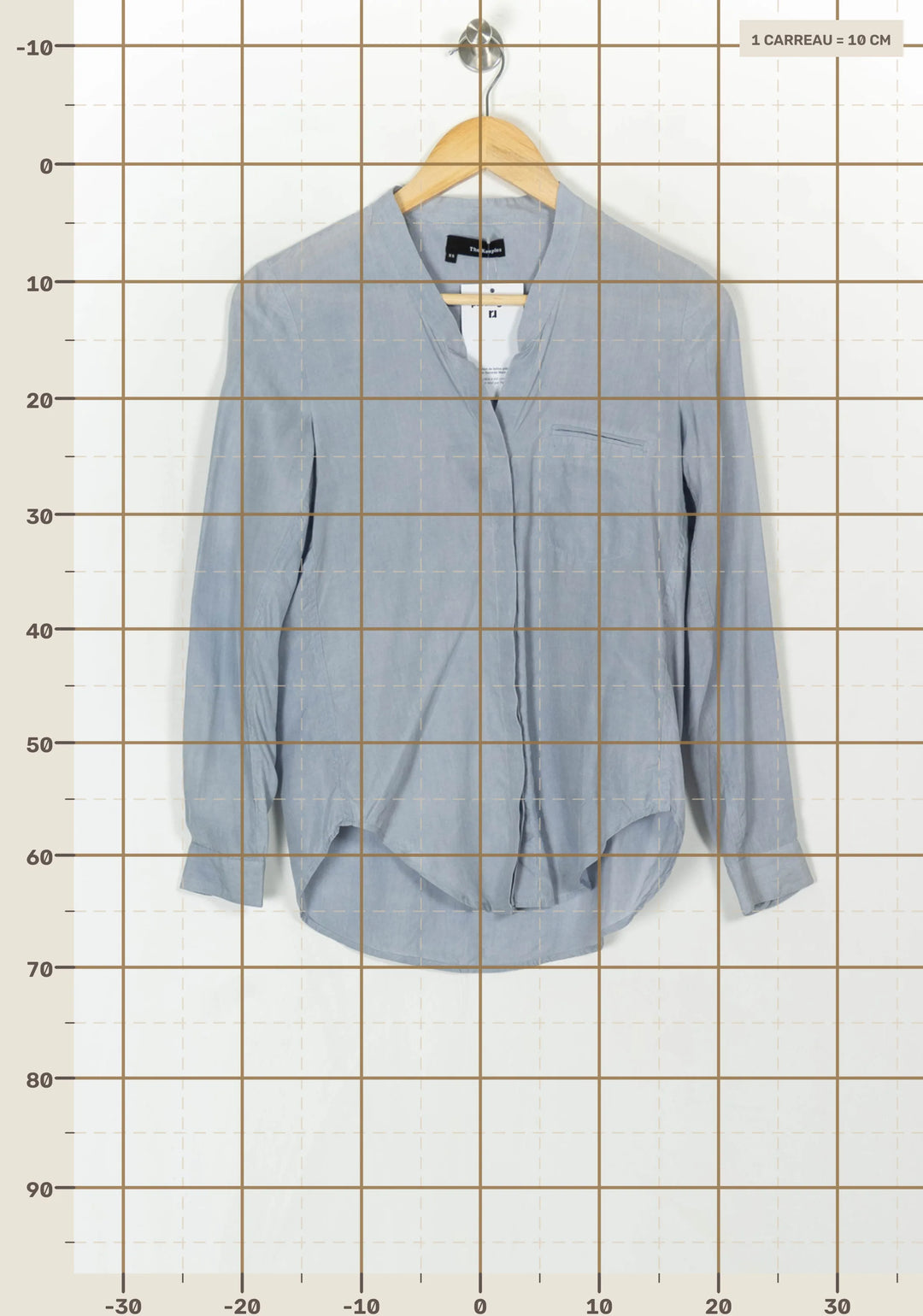 Chemise Bleu Clair - Taille XS/34 de la marque The Kooples | PARAD123953 - Vendu par Paradigme - Image 4