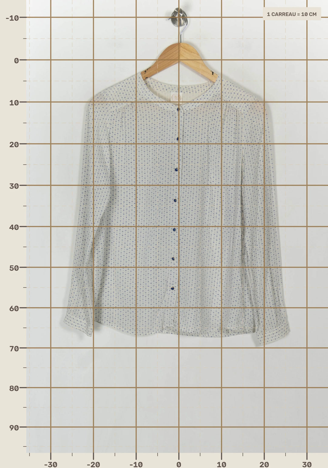 Chemise Blanche et Bleue - Taille S/36 de la marque Des petits hauts | PARAD123956 - Vendu par Paradigme - Image 4