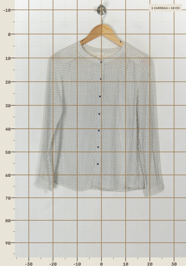 Chemise Blanche et Bleue - Taille S/36 de la marque Des petits hauts | PARAD123956 - Vendu par Paradigme - Image 4