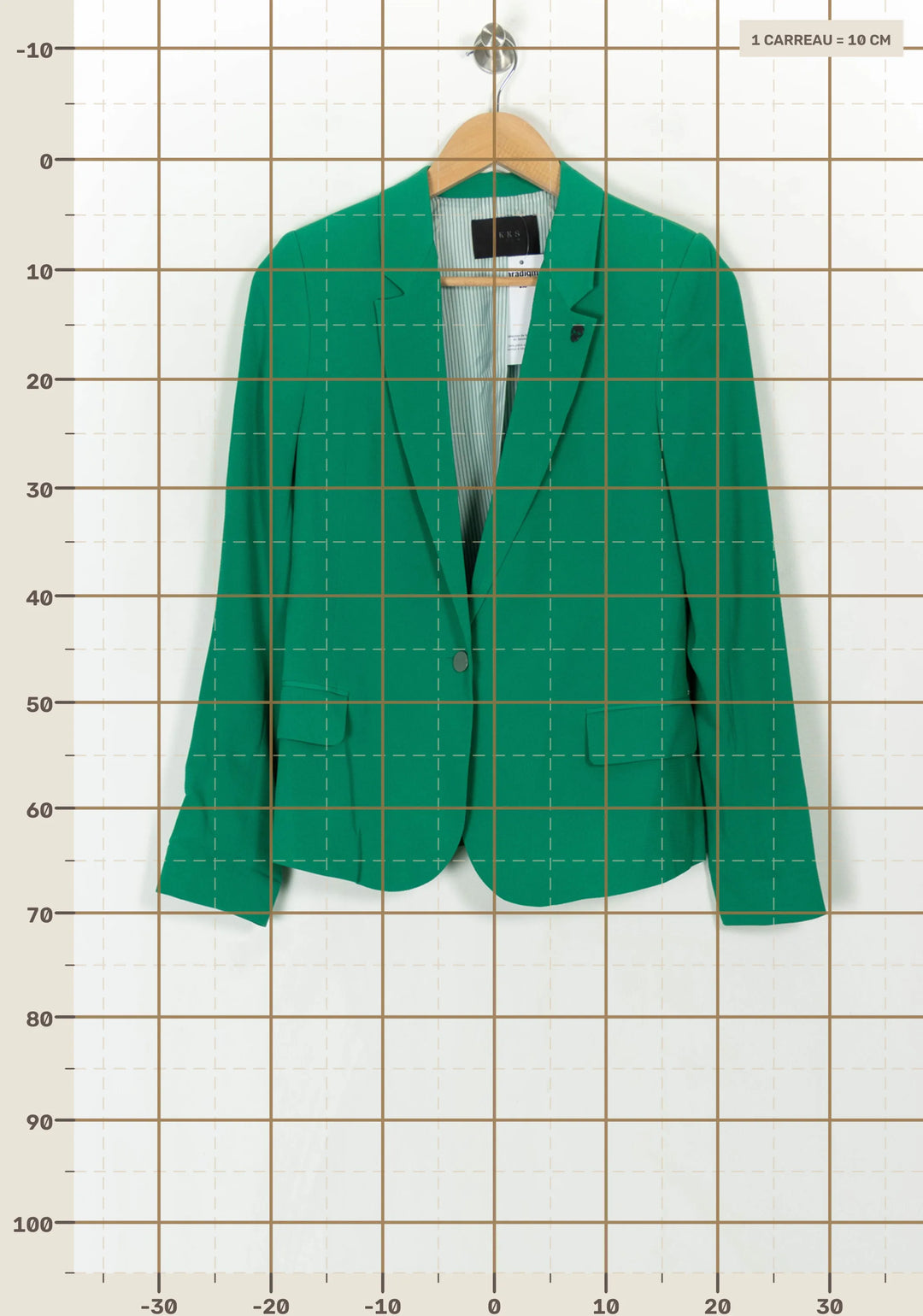 Blazer Vert - Taille S/36 de la marque IKKS | PARAD123958 - Vendu par Paradigme - Image 4