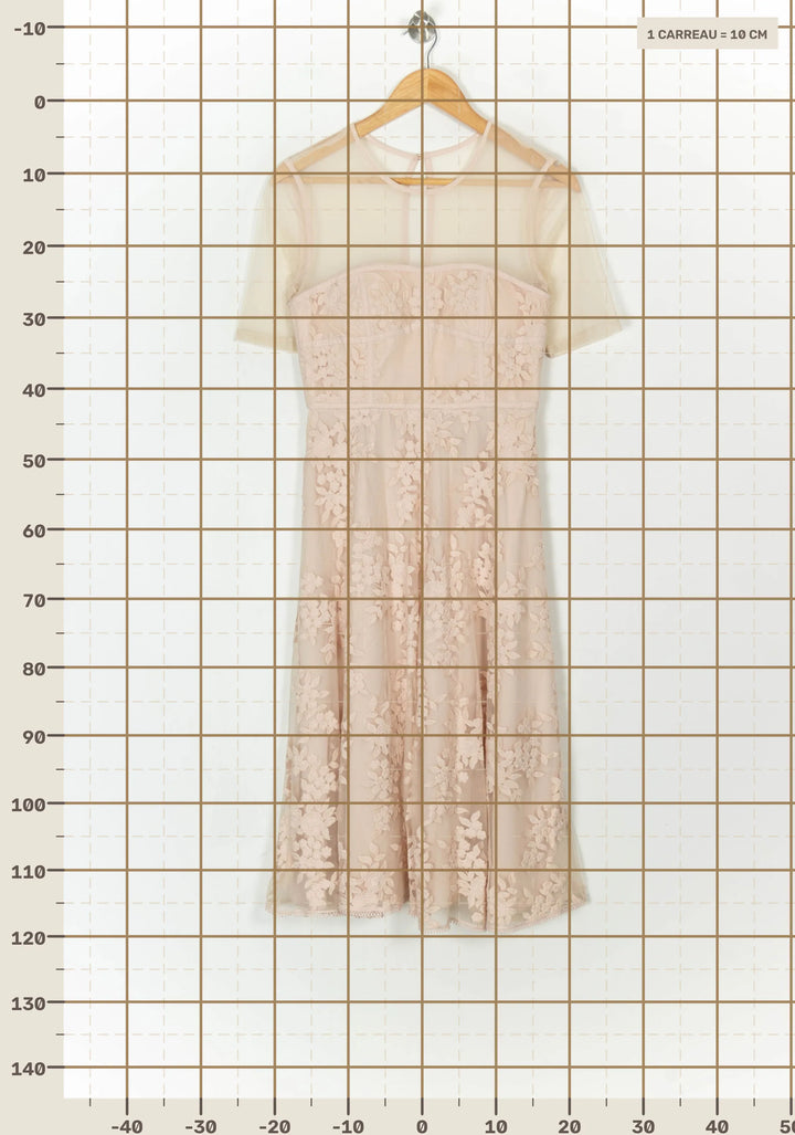 Robe En Dentelle Rose - Taille S/36 de la marque Maison 123 | PARAD123960 - Vendu par Paradigme - Image 4
