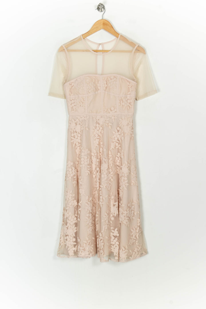 Robe En Dentelle Rose - Taille S/36 de la marque Maison 123 | PARAD123960 - Vendu par Paradigme - Image 2