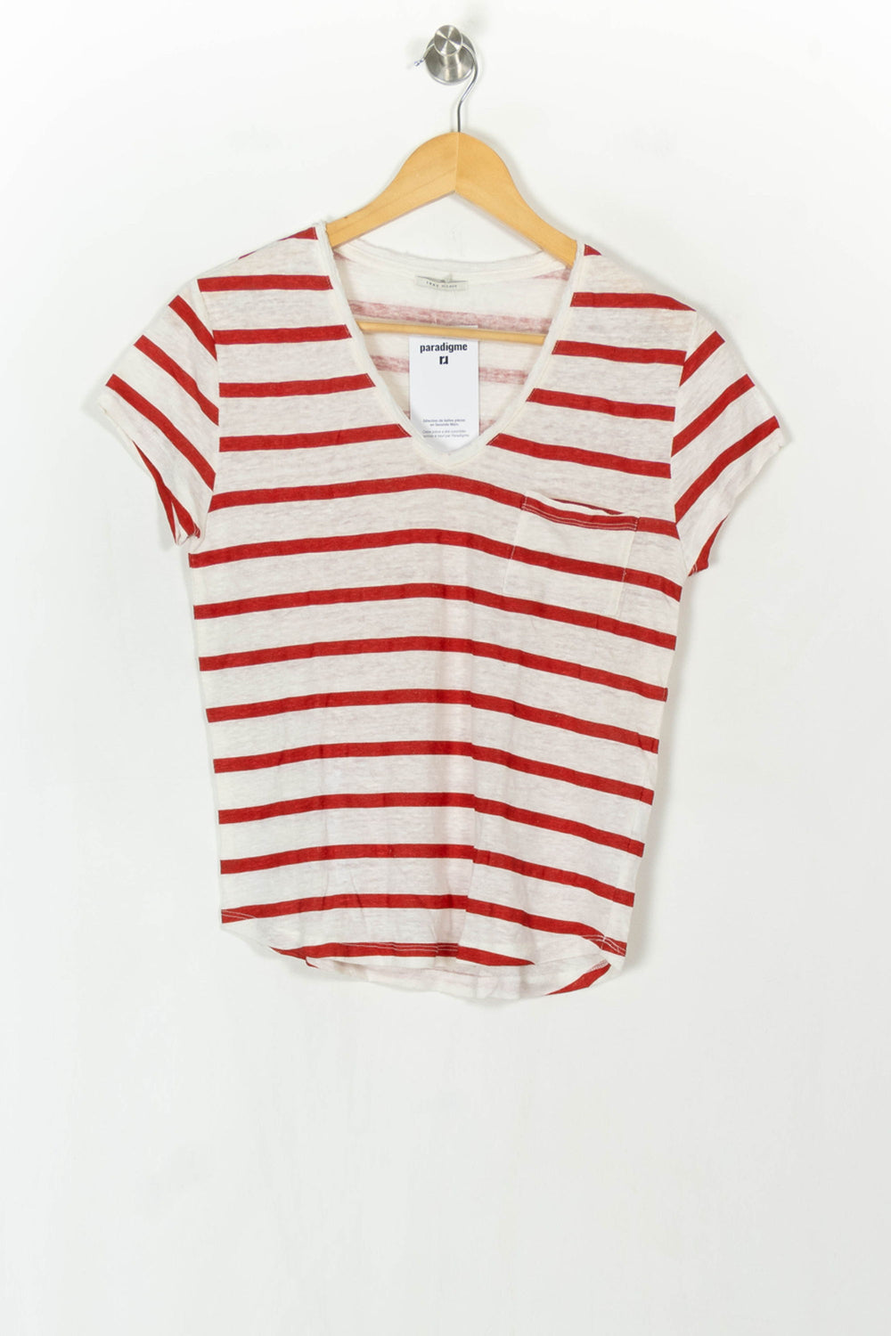 Tee-shirt Blanc et Rouge - Taille S/36 de la marque IKKS | PARAD123961 - Vendu par Paradigme - Image 2