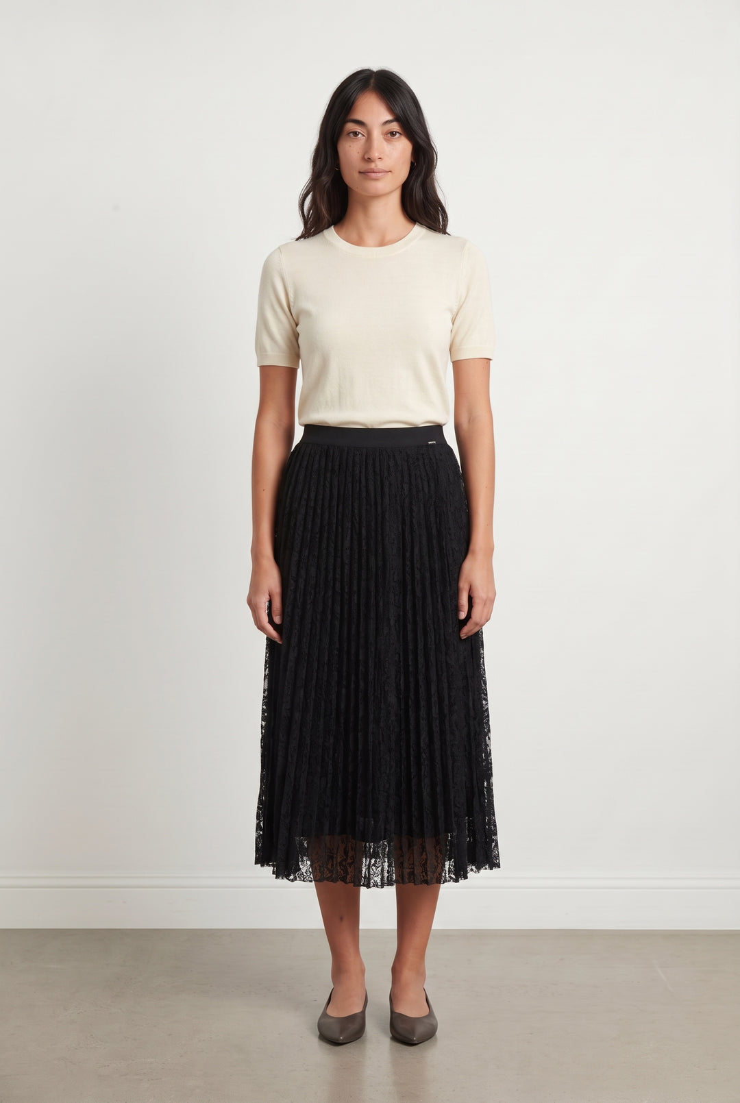 Jupe Midi Noire - Taille S/36 de la marque IKKS | PARAD123963 - Vendu par Paradigme - Image 1