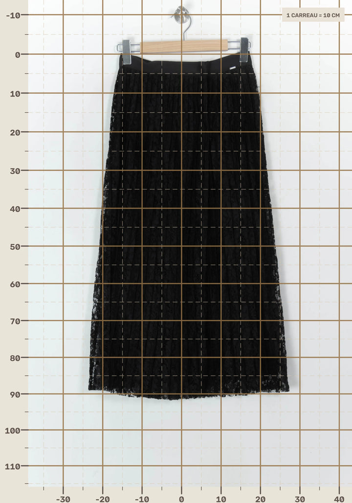 Jupe Midi Noire - Taille S/36 de la marque IKKS | PARAD123963 - Vendu par Paradigme - Image 4