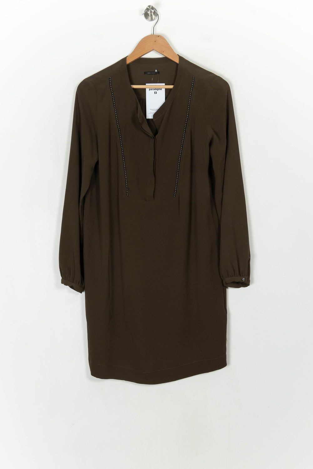 Robe Courte Kaki - Taille M/38 de la marque IKKS | PARAD123965 - Vendu par Paradigme - Image 2