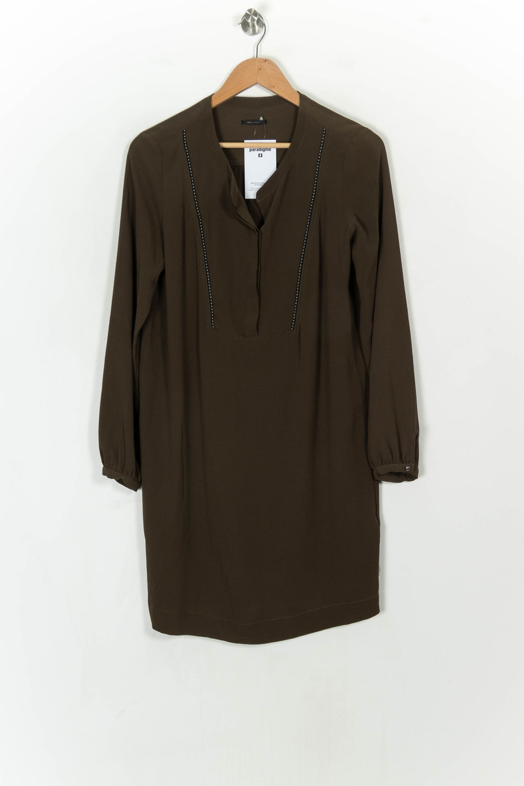 Robe Courte Kaki - Taille M/38 de la marque IKKS | PARAD123965 - Vendu par Paradigme - Image 2