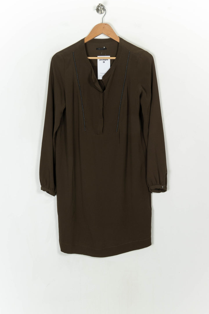 Robe Courte Kaki - Taille M/38 de la marque IKKS | PARAD123965 - Vendu par Paradigme - Image 2