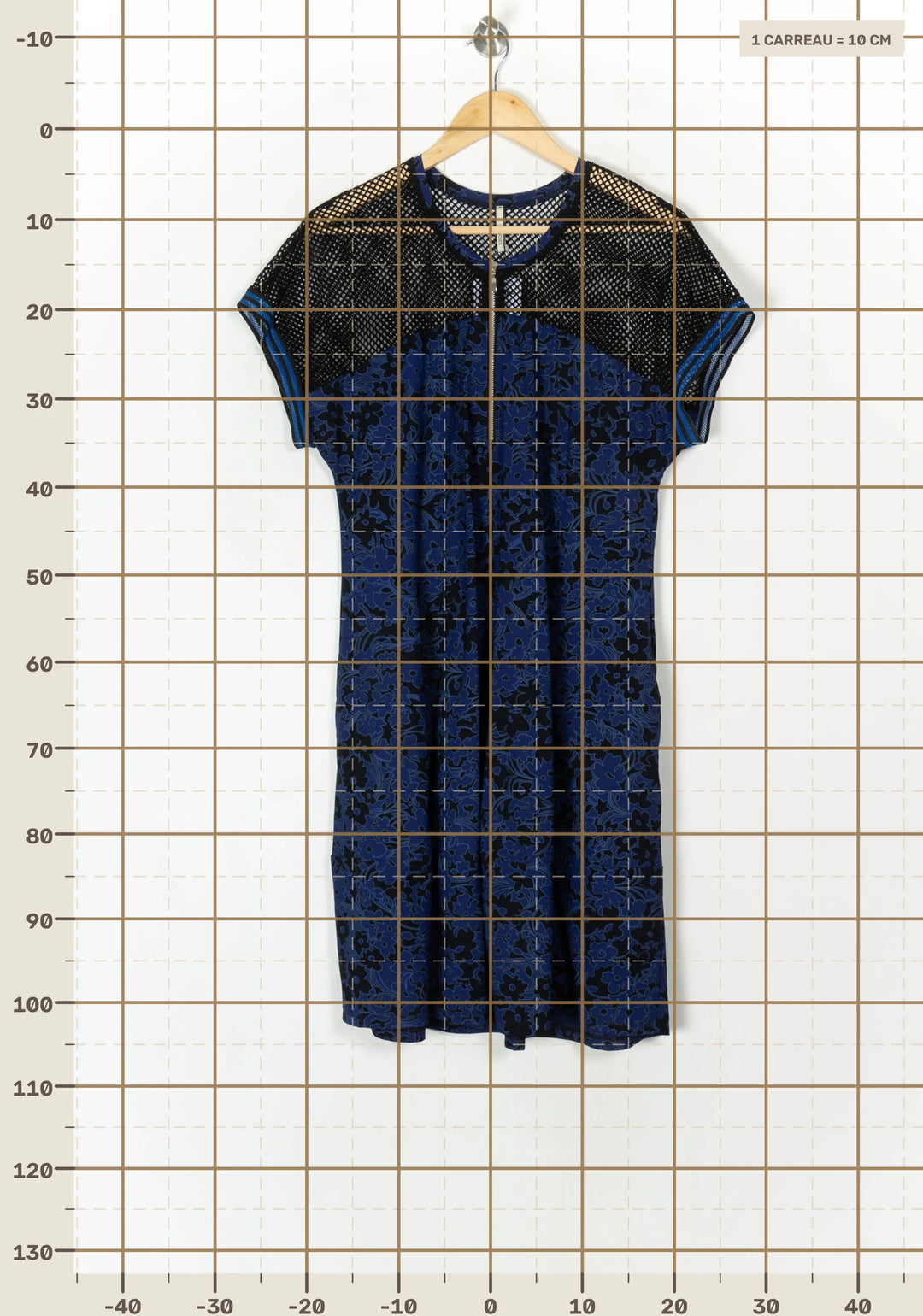 Robe Midi Bleue et Noire - Taille XXL/44 de la marque Indies | PARAD123970 - Vendu par Paradigme - Image 4