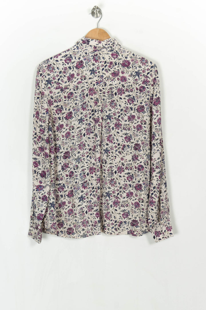 Chemise Beige et Violette - Taille XL/42 de la marque Caroll | PARAD123973 - Vendu par Paradigme - Image 5