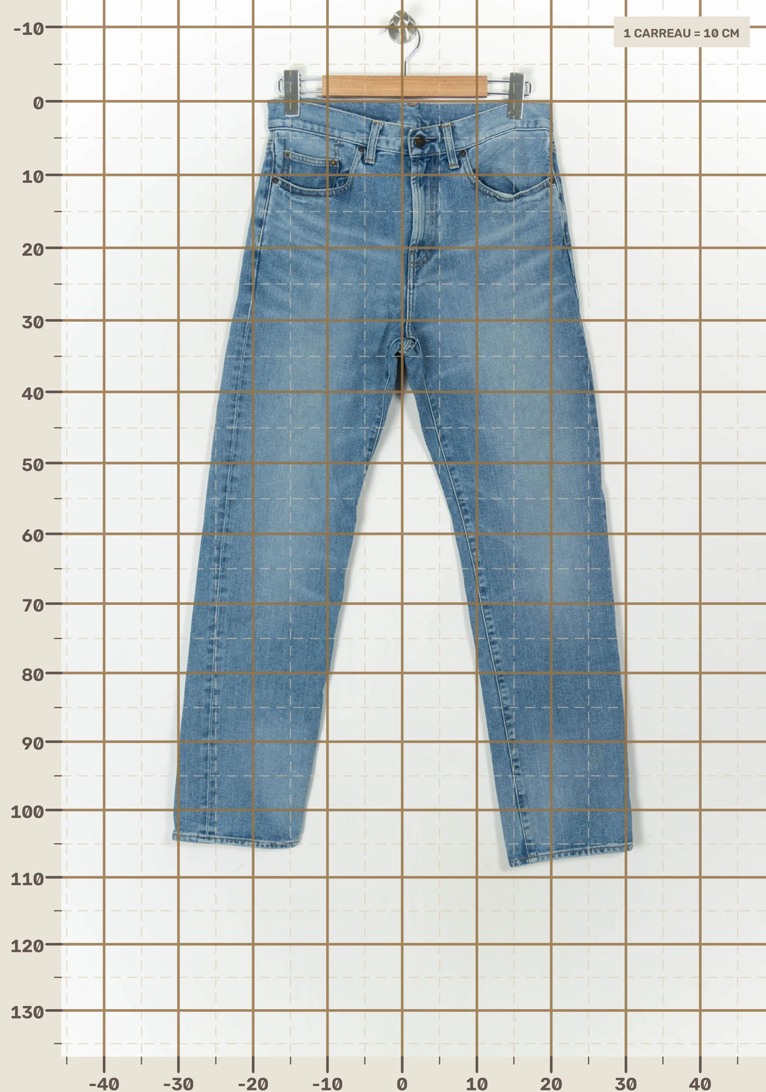 Jean Droit Bleu - Taille M/38 de la marque Carhartt | PARAD123976 - Vendu par Paradigme - Image 4