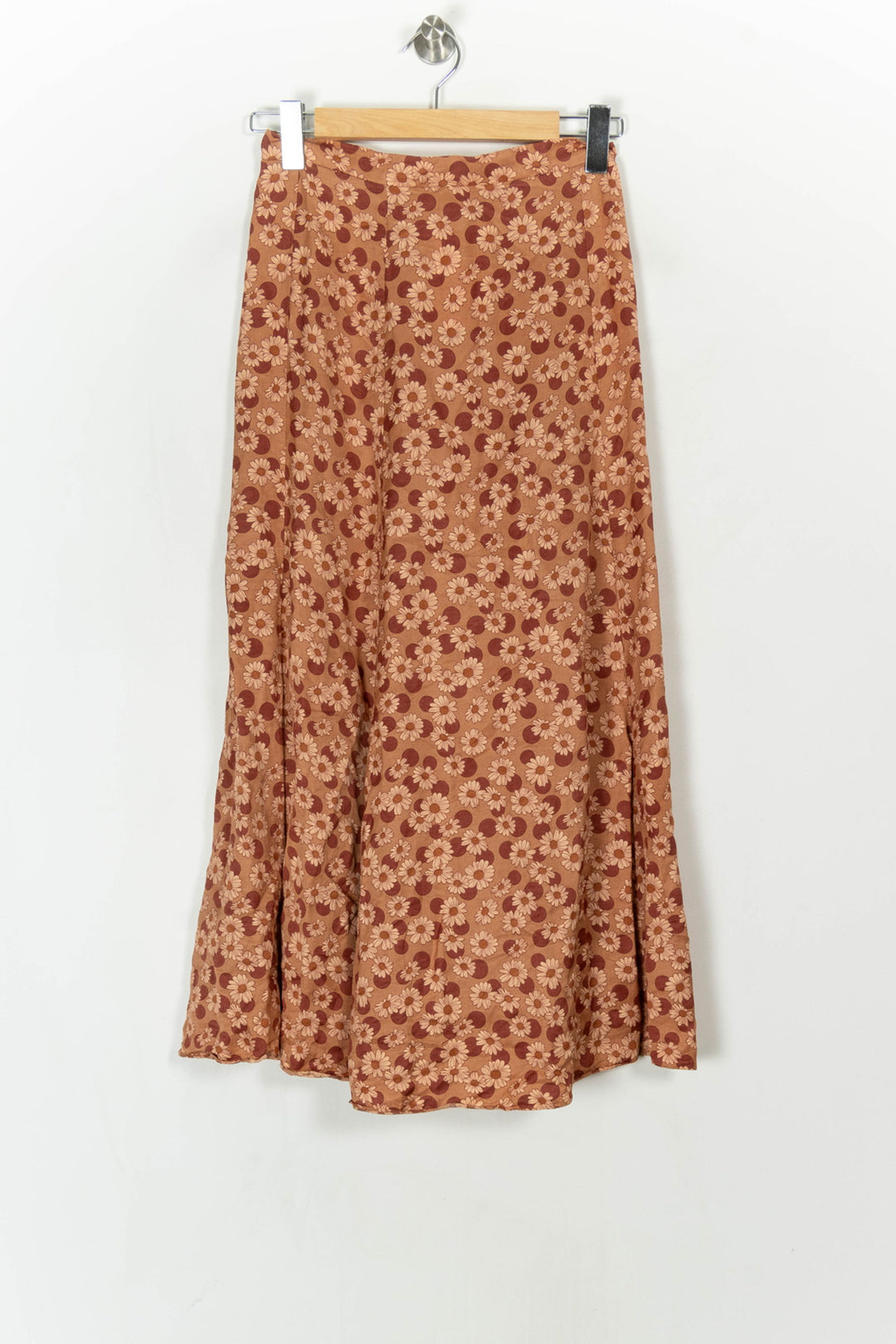 Jupe Longue Marron et Beige - Taille S/36 de la marque Sandro | PARAD123982 - Vendu par Paradigme - Image 2