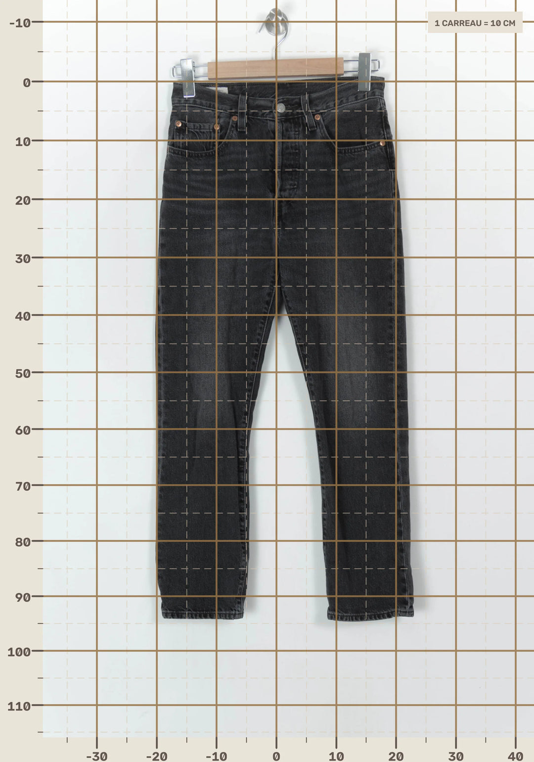 Jean Ample Gris - Taille S/36 de la marque Levi&