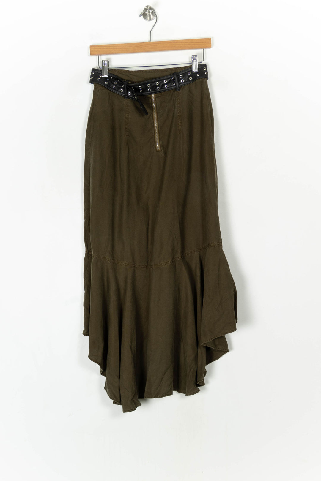 Jupe Longue Vert Olive - Taille M/38 de la marque The Kooples | PARAD123987 - Vendu par Paradigme - Image 5