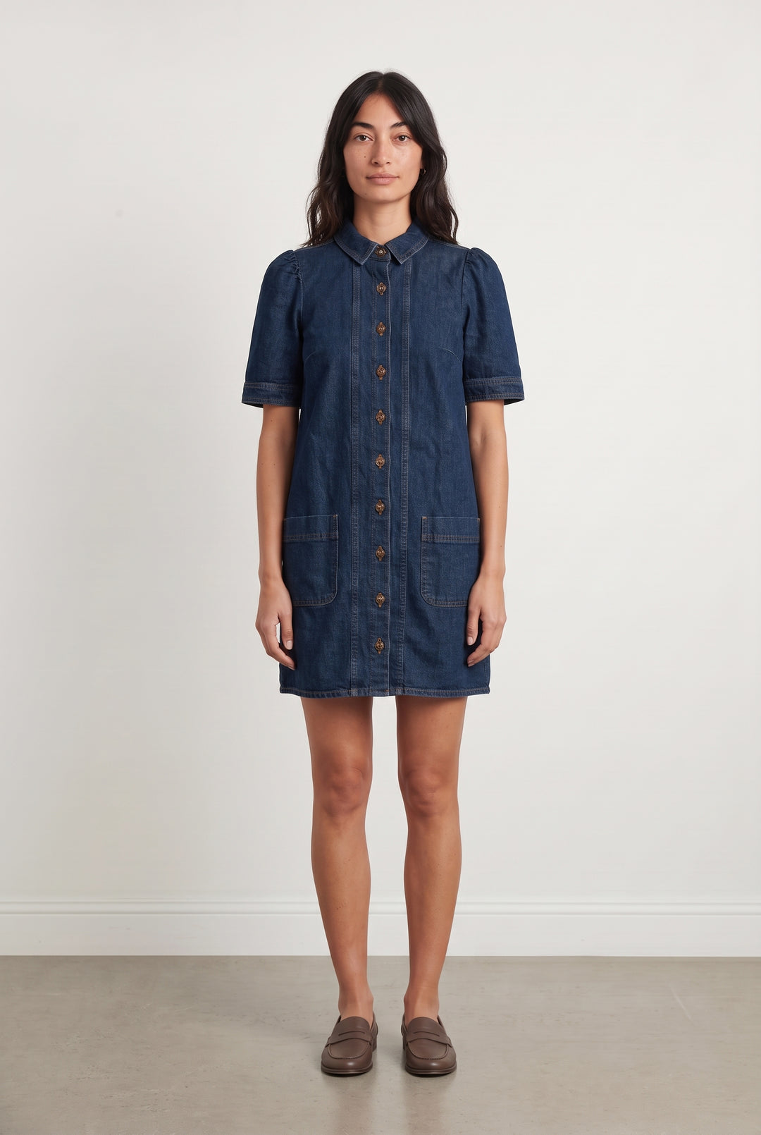 Robe Courte En Jean Bleue - Taille S/36 de la marque Sézane | PARAD123988 - Vendu par Paradigme - Image 1