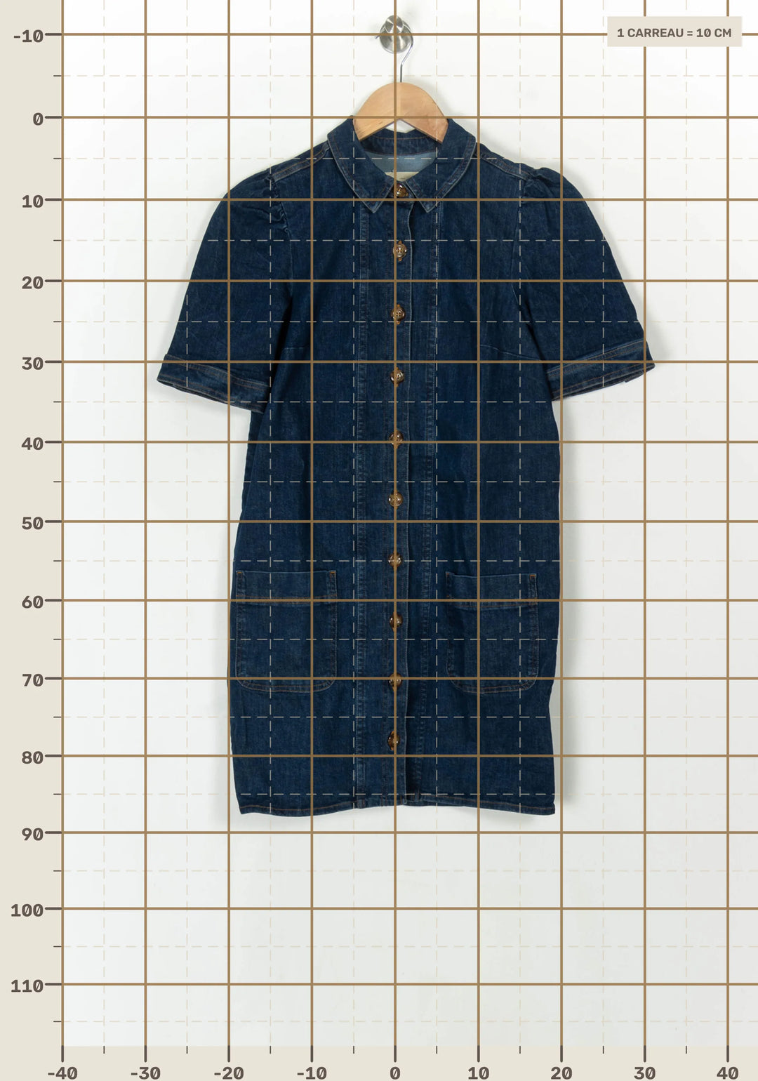 Robe Courte En Jean Bleue - Taille S/36 de la marque Sézane | PARAD123988 - Vendu par Paradigme - Image 4